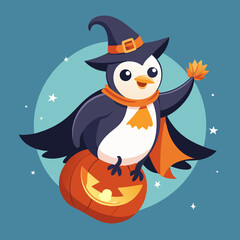 vector illustration of a halloween witch