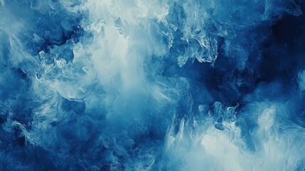 This serene yet powerfully expressive cool blue abstract background, complemented by a fluid motion blur, inspires a sense of advanced tech sophistication.
