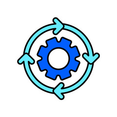 Icon a workflow, isolated against a clean background.