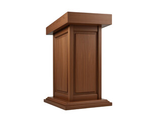 Wooden Podium: A meticulously crafted wooden podium stands as a symbol of eloquence, authority, and communication, perfect for presentations, speeches, and formal events.