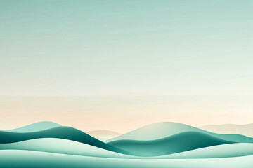 Serene landscape with soft rolling hills and a calming pastel sky, ideal for relaxation and meditation themes.