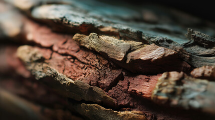 Tree bark with rough deep fissures rich textures close up natural wood surface