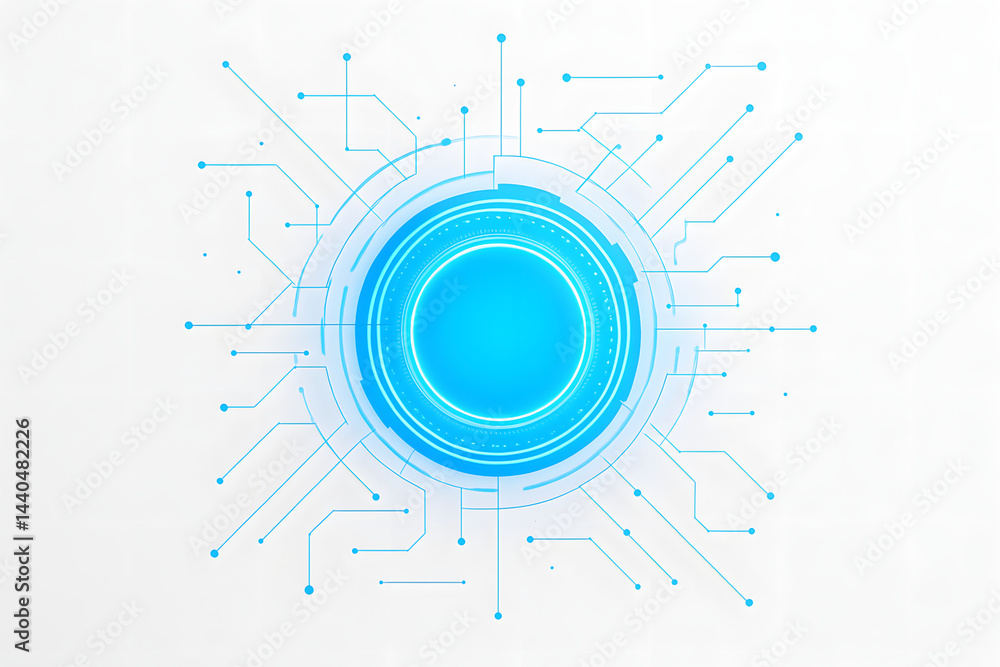 Poster digital connection: a cutting-edge image presenting the future, showcasing a modern digital interfac