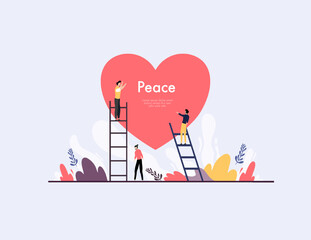 peace day illustration vector design for day of peace event vector