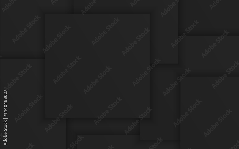 Poster minimal dark gray rectangular layers abstract background black grey monochromatic
