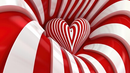 Obraz premium 3D Three - Dimensional Rotating Love Heart Special Effect Background: A Mesmerizing Visual Spectacle of Dynamic Affection