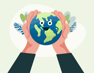 Fototapeta premium earth vector design for ozone and earth day event