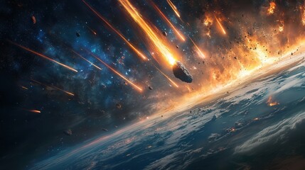 the sky with streaks of light, a cosmic visitor from deep space.