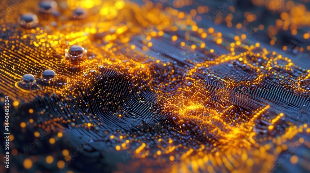 Poster ai-embedded semiconductor, showcasing cutting-edge nanotechnology and intelligent data processing