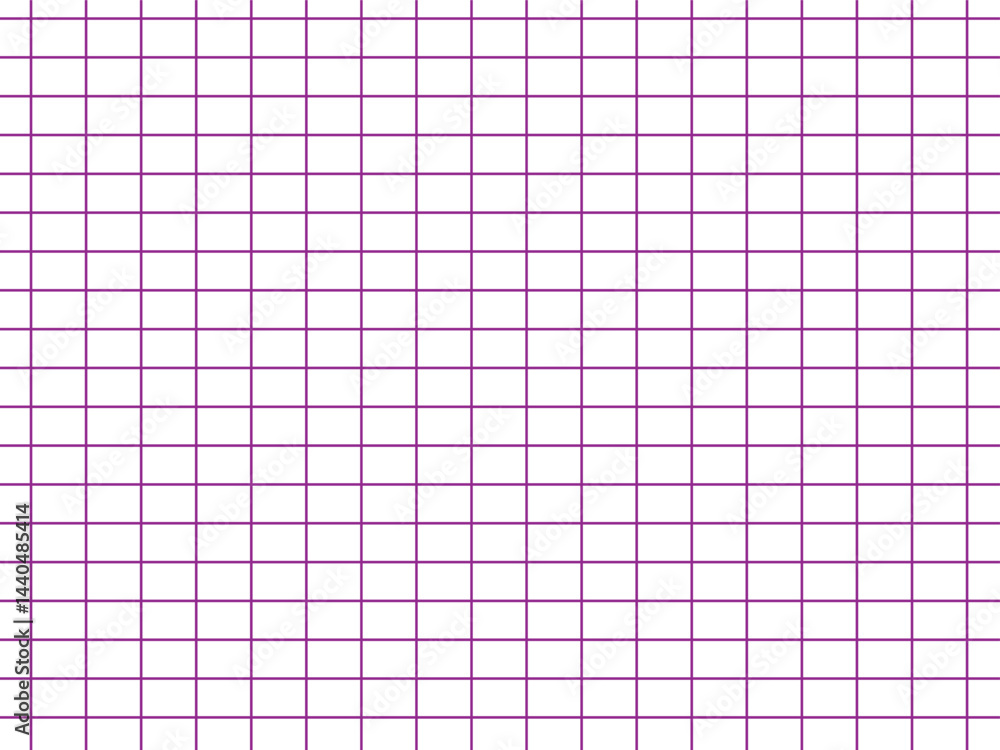 Poster seamless grid pattern with deep purple lines on white background