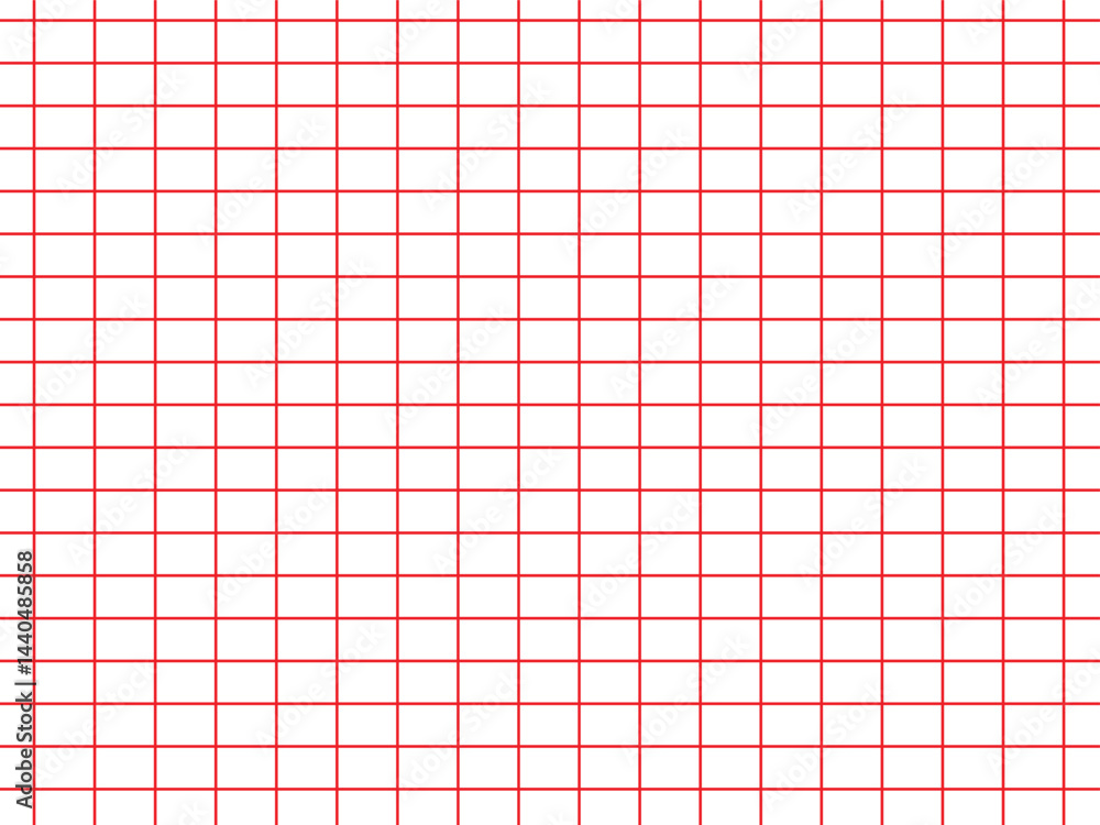 Poster red grid pattern on white background