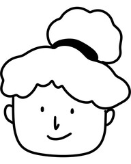 Girl drawing of cartoon illustration