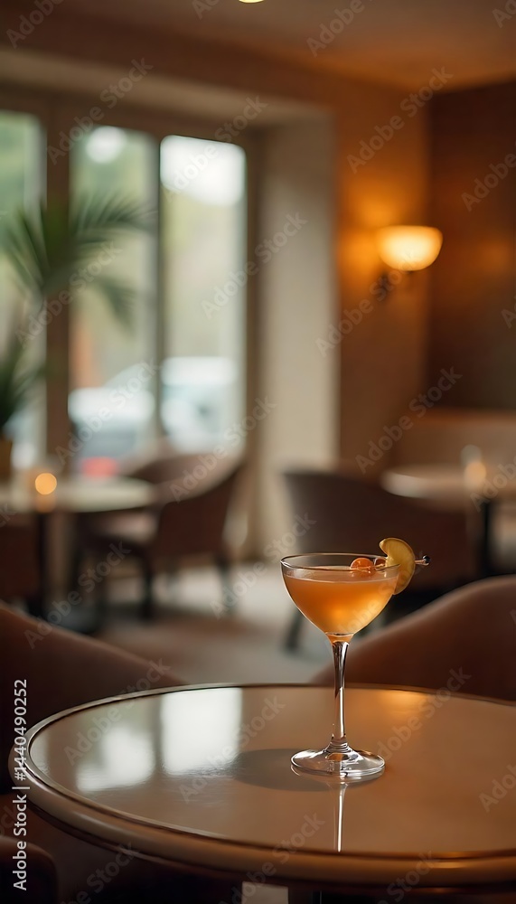 Aufkleber generative ai creation featuring a cocktail in an upscale ambiance setting