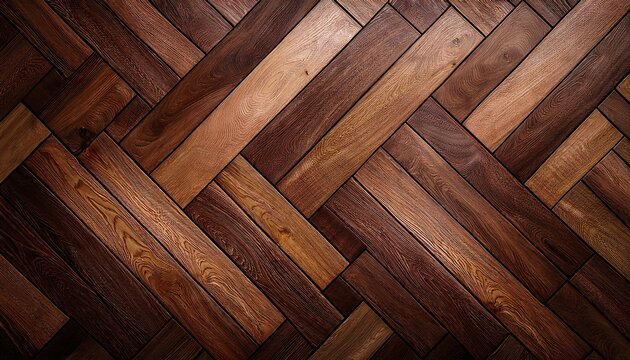 wood background - top view of wooden solid wood flooring parquet laminate brushed oak country house floorboard dark herringbones / fish bone
