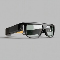 Modern, futuristic eyewear design with clear lenses.