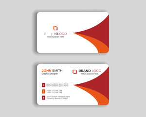 Professional Business Card Template or corporate identity design.