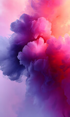 Ethereal pastel smoke and colors merge in a gradient dreamscape full of vibrancy and depth