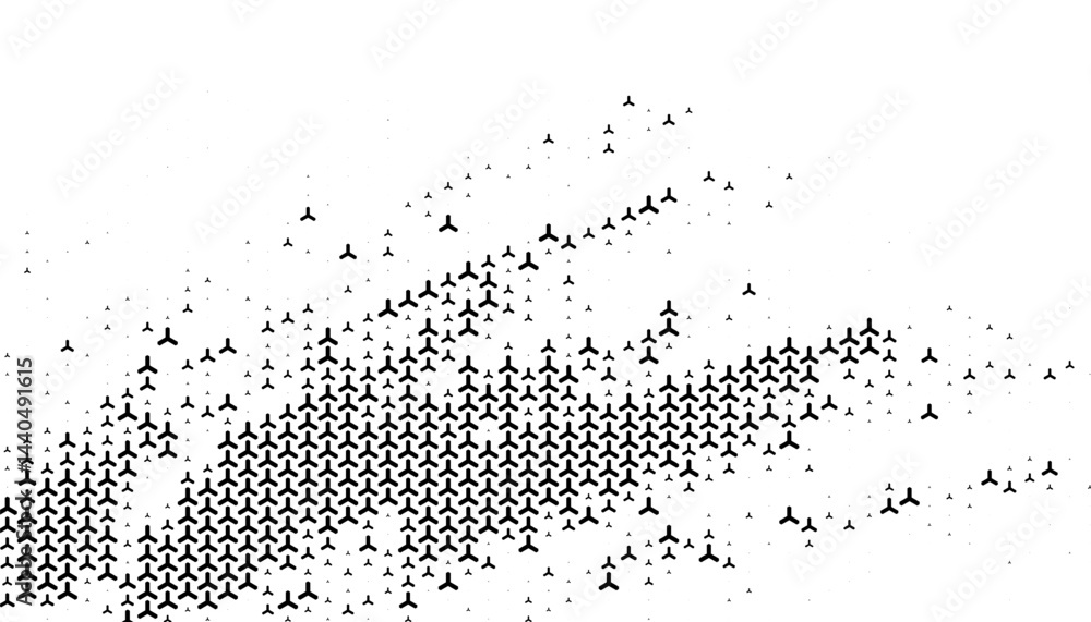 Aufkleber black and white editable abstract geometric pattern with halftone effect for sporty background and j