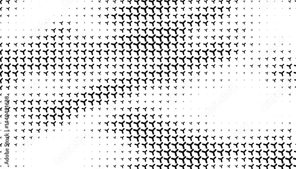 Poster black and white abstract halftone pattern with geometric shapes for modern background and jersey des
