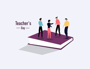 teacher's day illustration vector design for teacher event