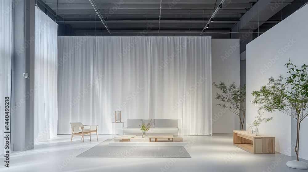 Poster the studio minimalist design creates a flexible backdrop for displaying products, making it the perf