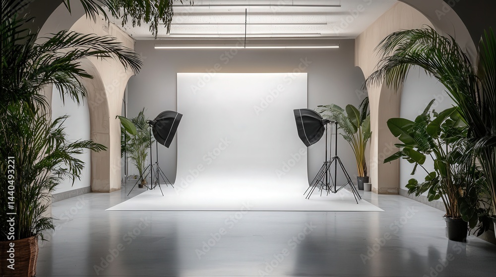 Poster the studio minimalist design creates a flexible backdrop for displaying products, making it the perf