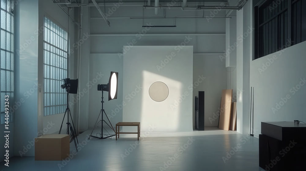 Poster the studio minimalist design creates a flexible backdrop for displaying products, making it the perf