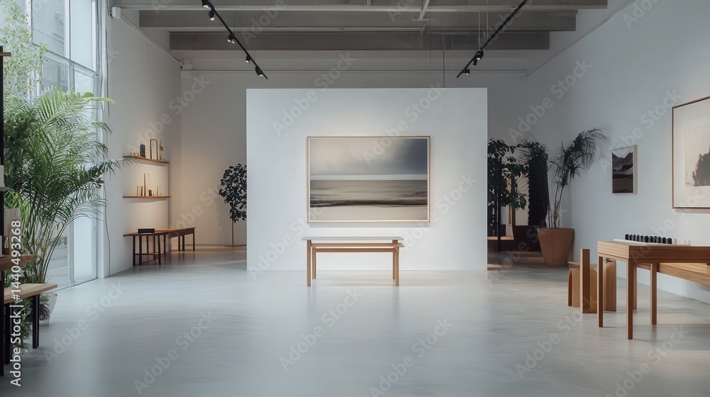Poster the studio minimalist design creates a flexible backdrop for displaying products, making it the perf