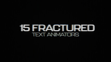 Fractured Glitch Text Reveal Animations - Modular, Responsive, Single Clip Titles for Quick Drag & Drop