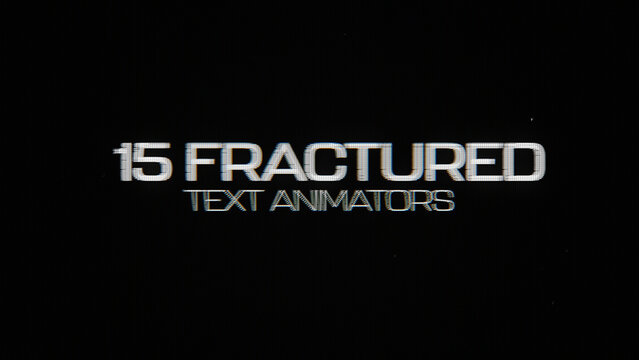Fractured Glitch Text Reveal Animations - Modular, Responsive, Single Clip Titles for Quick Drag & Drop