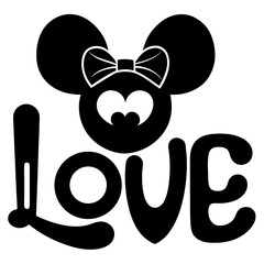 Cute Mouse Love Art for Decor vector illustration