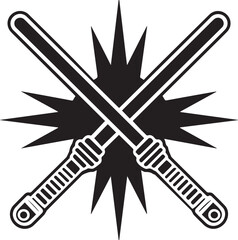 Fototapeta premium Crossed swords icon. Simple illustration of crossed swords vector icon for web
