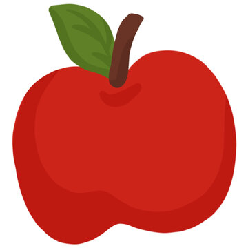 red apple vector illustration