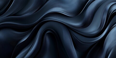 Obraz premium Dark blue flowing organic forms