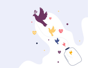 peace day illustration vector design for day of peace event vector