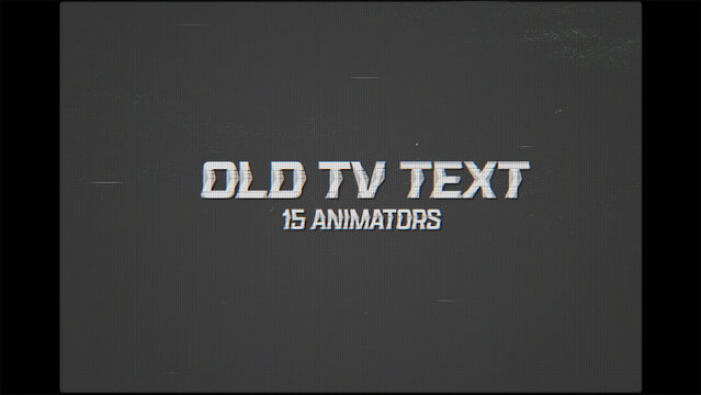 Old TV Text Reveal Animations - Modular, Responsive, Single Clip Titles for Quick Drag & Drop
