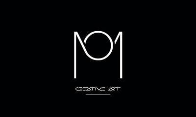 MO, OM, M, O abstract letters logo monogram