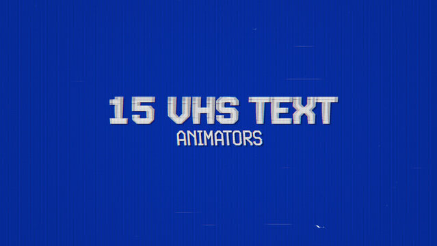VHS Text Reveal Animations - Modular, Responsive, Single Clip Titles for Quick Drag & Drop