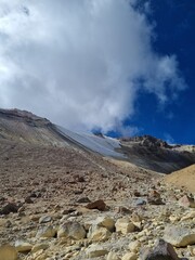 Trail up to Acotango Volcano, Bolivia