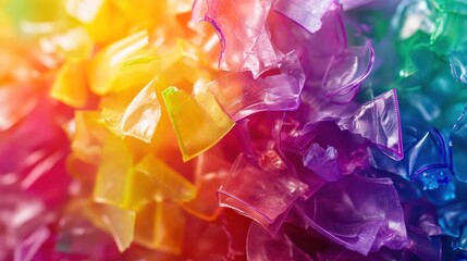 Colorful plastic pieces