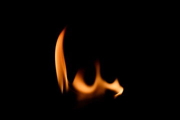 Elegant Flame Dancing in Darkness Capturing Light and Motion