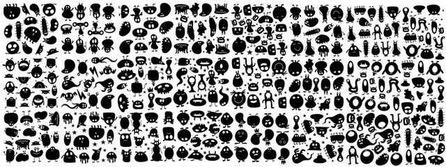 monster vector set bundle design © foxndeer