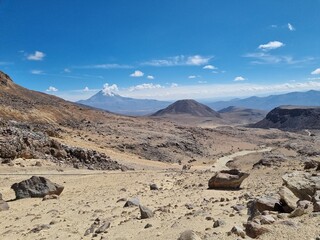 Road to Acotango Volcano, Bolivia