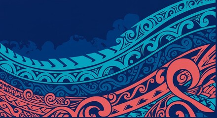 Abstract tribal pattern background design