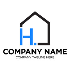House with Initial H, icon for logo