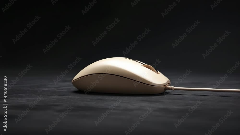 Poster a stylish computer mouse highlighted on a background for emphasis