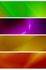 Obraz premium Abstract gradient banners, vibrant colors, website headers with copy space