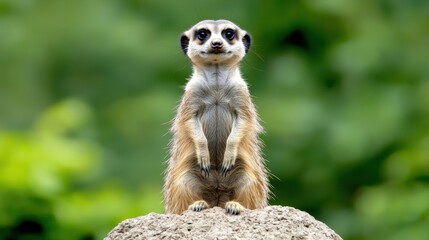 Fototapeta premium Adorable Meerkat on Rock, Wildlife Photo