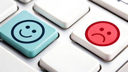 Exploring Employee Emotions Digital Icons of Happy and Sad Faces in HR Human Resource Management Workplace Environment Visual Content Analysis
