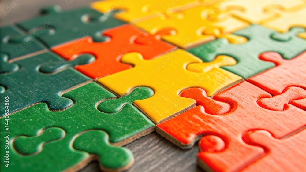 Aufkleber collaborative puzzle pieces forming a team symbol exploring the concept of hr and human resources in